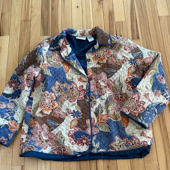 Alfred Dunner Jackets & Blazers - Vintage 90’s Alfred Dunner Multicolor Floral Puffer Jacket